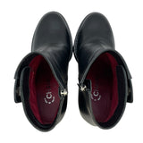 シャネル CHANEL ココマークターンロックショートブーツ G31285 ブラック レザー レディース ブーツ