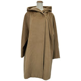 マックスマーラ Max Mara カシミヤ混フーデッドコート キャラメル ウール レディース ダッフルコート