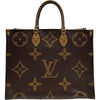 ルイ・ヴィトン LOUIS VUITTON オンザゴーGM M44576 ブラウン モノグラム・ジャイアント・リバース レディース トートバッグ