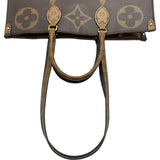 ルイ・ヴィトン LOUIS VUITTON オンザゴーGM M44576 ブラウン モノグラム・ジャイアント・リバース レディース トートバッグ