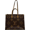 ルイ・ヴィトン LOUIS VUITTON オンザゴーGM M44576 ブラウン モノグラム・ジャイアント・リバース レディース トートバッグ