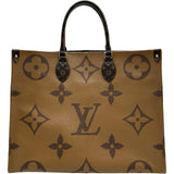 ルイ・ヴィトン LOUIS VUITTON オンザゴーGM M44576 ブラウン モノグラム・ジャイアント・リバース レディース トートバッグ