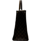ルイ・ヴィトン LOUIS VUITTON オンザゴーGM M44576 ブラウン モノグラム・ジャイアント・リバース レディース トートバッグ