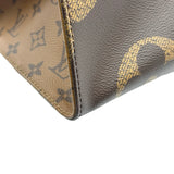 ルイ・ヴィトン LOUIS VUITTON オンザゴーGM M44576 ブラウン モノグラム・ジャイアント・リバース レディース トートバッグ