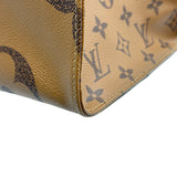 ルイ・ヴィトン LOUIS VUITTON オンザゴーGM M44576 ブラウン モノグラム・ジャイアント・リバース レディース トートバッグ