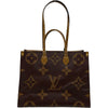 ルイ・ヴィトン LOUIS VUITTON オンザゴーMM M44576 ブラウン モノグラム・ジャイアント・リバース レディース トートバッグ