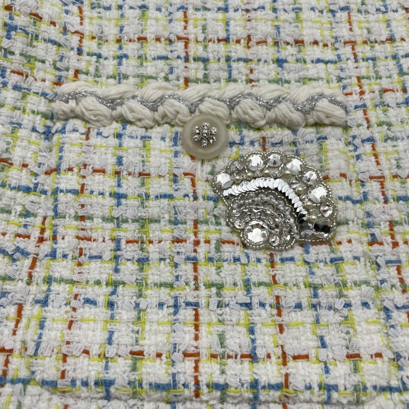 シャネル CHANEL ビジュー装飾ツイードジャケット P78813 マルチカラー