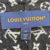 ルイ・ヴィトン LOUIS VUITTON 裏地モノグラムブルゾンロングコート FSCO44 ブラック ウール レディース その他アウター