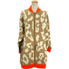エルメス HERMES JUNGLE LOVE ツイルレーヌ切替ジャケット 2H2816DR ベージュ/アイボリー/蛍光オレンジ シルク レディース その他アウター