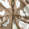 エルメス HERMES JUNGLE LOVE ツイルレーヌ切替ジャケット 2H2816DR ベージュ/アイボリー/蛍光オレンジ シルク レディース その他アウター