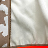 エルメス HERMES JUNGLE LOVE ツイルレーヌ切替ジャケット 2H2816DR ベージュ/アイボリー/蛍光オレンジ シルク レディース その他アウター