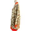エルメス HERMES JUNGLE LOVE ツイルレーヌ切替ジャケット 2H2816DR ベージュ/アイボリー/蛍光オレンジ シルク レディース その他アウター