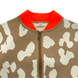 エルメス HERMES JUNGLE LOVE ツイルレーヌ切替ジャケット 2H2816DR ベージュ/アイボリー/蛍光オレンジ シルク レディース その他アウター