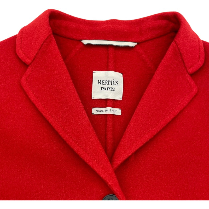 エルメス HERMES カシミヤロングコート レッド カシミヤ レディース エルメス HERMES カシミヤロングコート レッド カシミヤ レディース