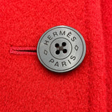 エルメス HERMES カシミヤロングコート レッド カシミヤ レディース その他アウター