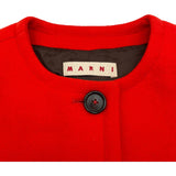 マルニ MARNI ノーカラーコート レッド ウール レディース その他アウター