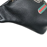 GUCCI ロゴプリント ショルダーバッグ ブラック　493869 GUCCI 493869 Gucci Print Waist Pouch Bum Bag Fanny sherry line