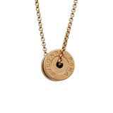 ブルガリ BVLGARI ビーゼロワンネックレスブロンズ ピンクゴールドxステンレススチール 750PG/K18SS ジュエリー