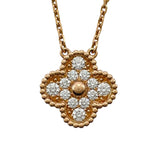 ヴァンクリーフ＆アーペル Van Cleef & Arpels ヴィンテージアルハンブラネックレス ピンクゴールド Au750 ジュエリー