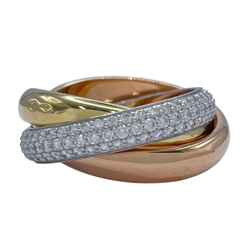 カルティエ Cartier トリニティダイヤリング ゴールドxピンクゴールドx