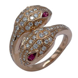 ブルガリ BVLGARI セルペンティセドゥットーリリング ピンクゴールド Au750 ジュエリー