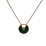 カルティエ Cartier アミュレットネックレス XS ピンクゴールド Au750 マラカイト ジュエリー