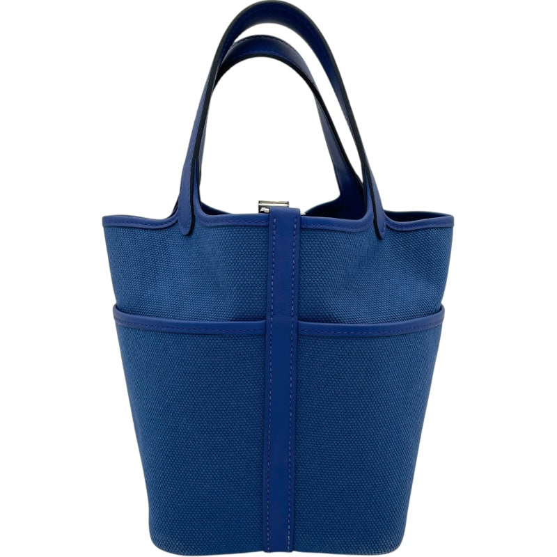 エルメス HERMES ピコタンロックPM カーゴ U刻 ブルー SV金具 トワル