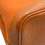 エルメス HERMES ガーデンパーティPM □I刻 オレンジ SV金具 トワル レディース トートバッグ