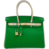 エルメス HERMES バーキン30 パーソナルオーダー C刻 バンブー・ナタ GD金具 トゴ レディース ハンドバッグ