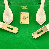 エルメス HERMES バーキン30 パーソナルオーダー C刻 バンブー・ナタ GD金具 トゴ レディース ハンドバッグ