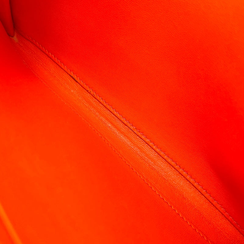 エルメス HERMES ジジェPM C刻 オレンジ SV金具 クロコダイル