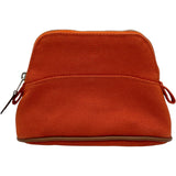 エルメス HERMES ボリードポーチ15 オレンジ SV金具 トワル レディース ポーチ