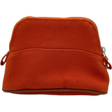 エルメス HERMES ボリードポーチ15 オレンジ SV金具 トワル レディース ポーチ