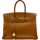 エルメス HERMES バーキン35 ▢J刻 ゴールド GD金具 エプソン レディース ハンドバッグ