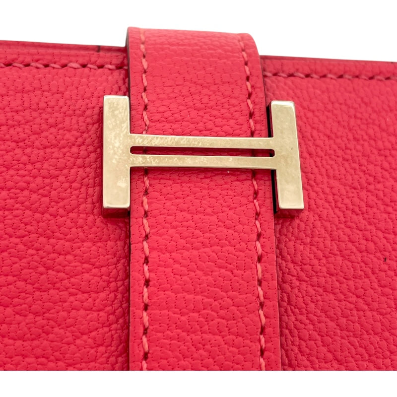 エルメス HERMES ベアンスフレ C刻印　(2018年製) ローズアザレ シルバー金具 シェーブル レディース 長財布 エルメス HERMES ベアンスフレ C刻印 (2018年製) ローズアザレ