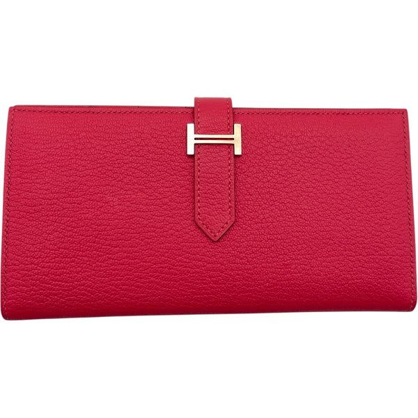 エルメス HERMES ベアンスフレ C刻印　(2018年製) ローズアザレ シルバー金具 シェーブル レディース 長財布 エルメス HERMES ベアンスフレ C刻印 (2018年製) ローズアザレ