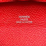 エルメス HERMES バスティア D刻 ルージュクー SV金具 エプソン レディース コインケース