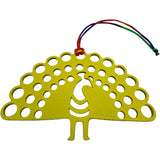 エルメス HERMES プティアッシュ ピーコック ブラウン・イエロー トゴ・エプソン レディース チャーム