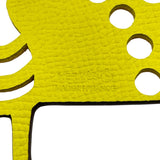 エルメス HERMES プティアッシュ ピーコック ブラウン・イエロー トゴ・エプソン レディース チャーム