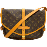 ルイ・ヴィトン LOUIS VUITTON ソミュールMM M40710 ブラウン モノグラム レディース ショルダーバッグ