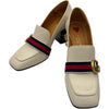 グッチ GUCCI GGマーモント ヒールローファー グレー レザー レディース ローファー