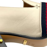 グッチ GUCCI GGマーモント ヒールローファー グレー レザー レディース ローファー