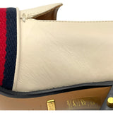 グッチ GUCCI GGマーモント ヒールローファー グレー レザー レディース ローファー