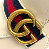 グッチ GUCCI GGマーモント ヒールローファー グレー レザー レディース ローファー