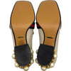 グッチ GUCCI GGマーモント ヒールローファー グレー レザー レディース ローファー