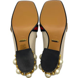 グッチ GUCCI GGマーモント ヒールローファー グレー レザー レディース ローファー