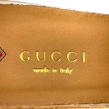 グッチ GUCCI GGマーモント ヒールローファー グレー レザー レディース ローファー