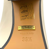 グッチ GUCCI GGマーモント ヒールローファー グレー レザー レディース ローファー