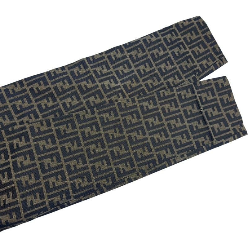 フェンディ FENDI FF総柄テーパードパンツ ブラウン ポリエステル