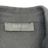 グッチ GUCCI ウールシャツジャケット ブラック ウール レディース ノーカラージャケット